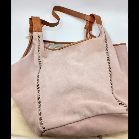 Old Trend Modern Vintage Rose Tan Suede Large Bag - Picture 15 of 15
